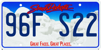 SD license plate 96FS22