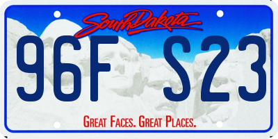SD license plate 96FS23