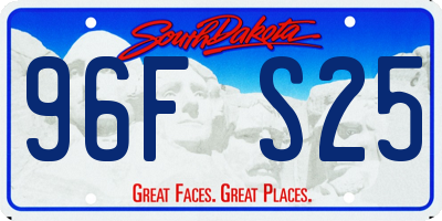 SD license plate 96FS25