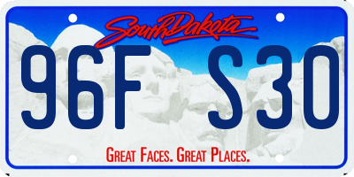 SD license plate 96FS30