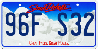 SD license plate 96FS32