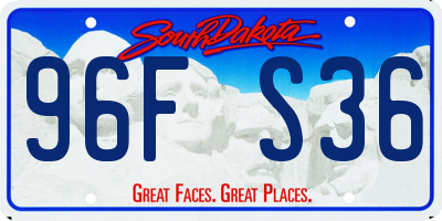 SD license plate 96FS36