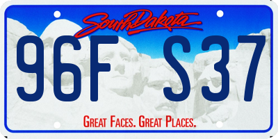 SD license plate 96FS37