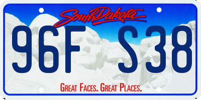 SD license plate 96FS38