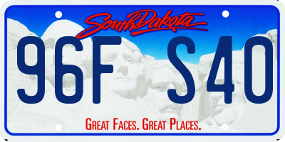 SD license plate 96FS40