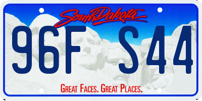 SD license plate 96FS44