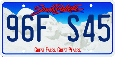 SD license plate 96FS45