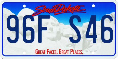 SD license plate 96FS46