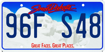 SD license plate 96FS48