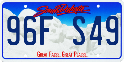 SD license plate 96FS49