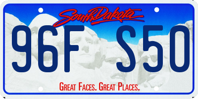 SD license plate 96FS50