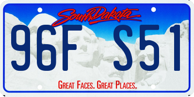 SD license plate 96FS51