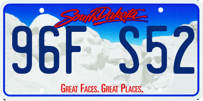 SD license plate 96FS52