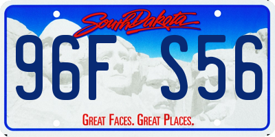 SD license plate 96FS56