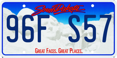 SD license plate 96FS57