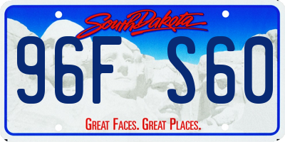 SD license plate 96FS60