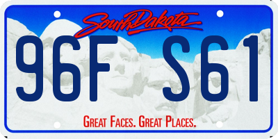 SD license plate 96FS61