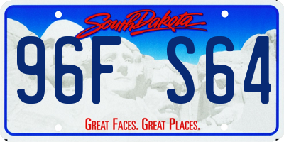 SD license plate 96FS64