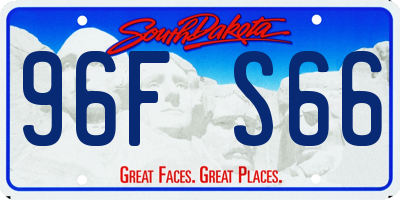 SD license plate 96FS66