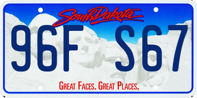 SD license plate 96FS67