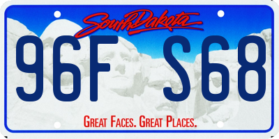 SD license plate 96FS68