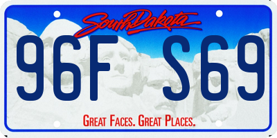 SD license plate 96FS69
