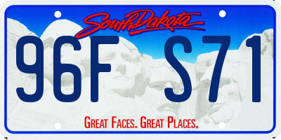SD license plate 96FS71