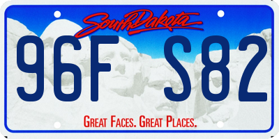 SD license plate 96FS82