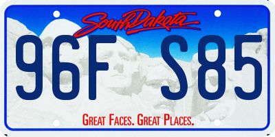 SD license plate 96FS85