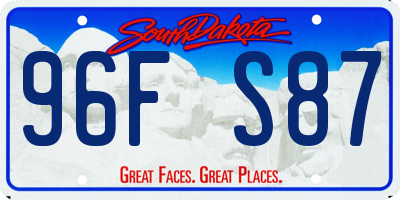 SD license plate 96FS87