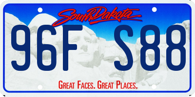 SD license plate 96FS88