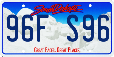 SD license plate 96FS96