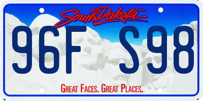 SD license plate 96FS98