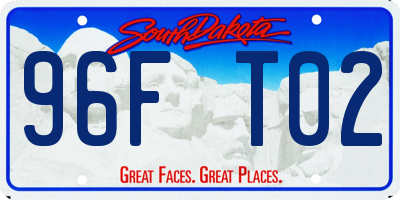 SD license plate 96FT02