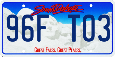 SD license plate 96FT03