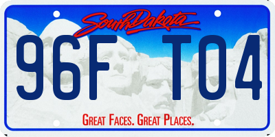 SD license plate 96FT04