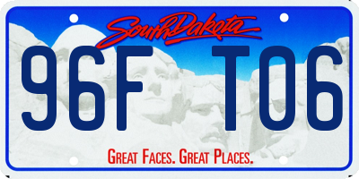 SD license plate 96FT06