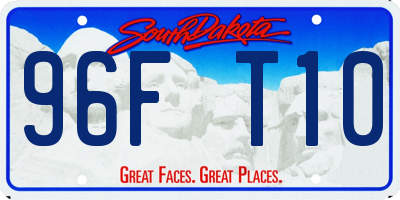 SD license plate 96FT10