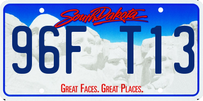 SD license plate 96FT13