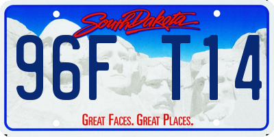 SD license plate 96FT14