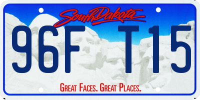 SD license plate 96FT15