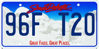 SD license plate 96FT20