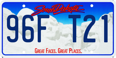 SD license plate 96FT21