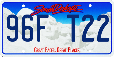 SD license plate 96FT22
