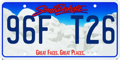 SD license plate 96FT26