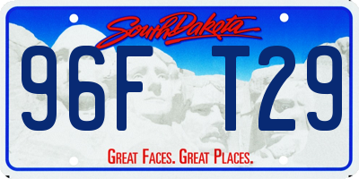 SD license plate 96FT29