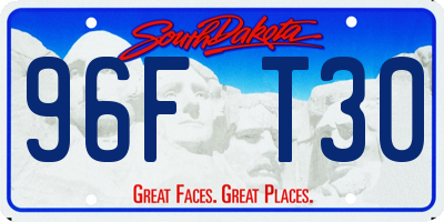 SD license plate 96FT30