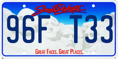 SD license plate 96FT33