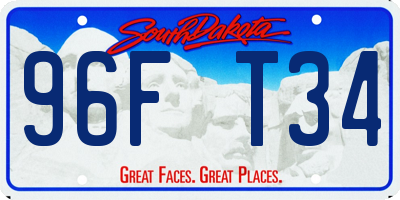SD license plate 96FT34