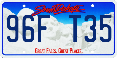 SD license plate 96FT35